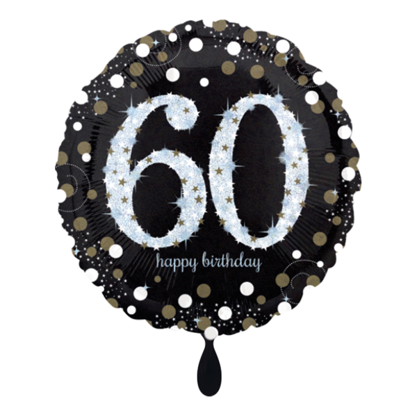 Folienballon Sparkling 60 Happy Birthday